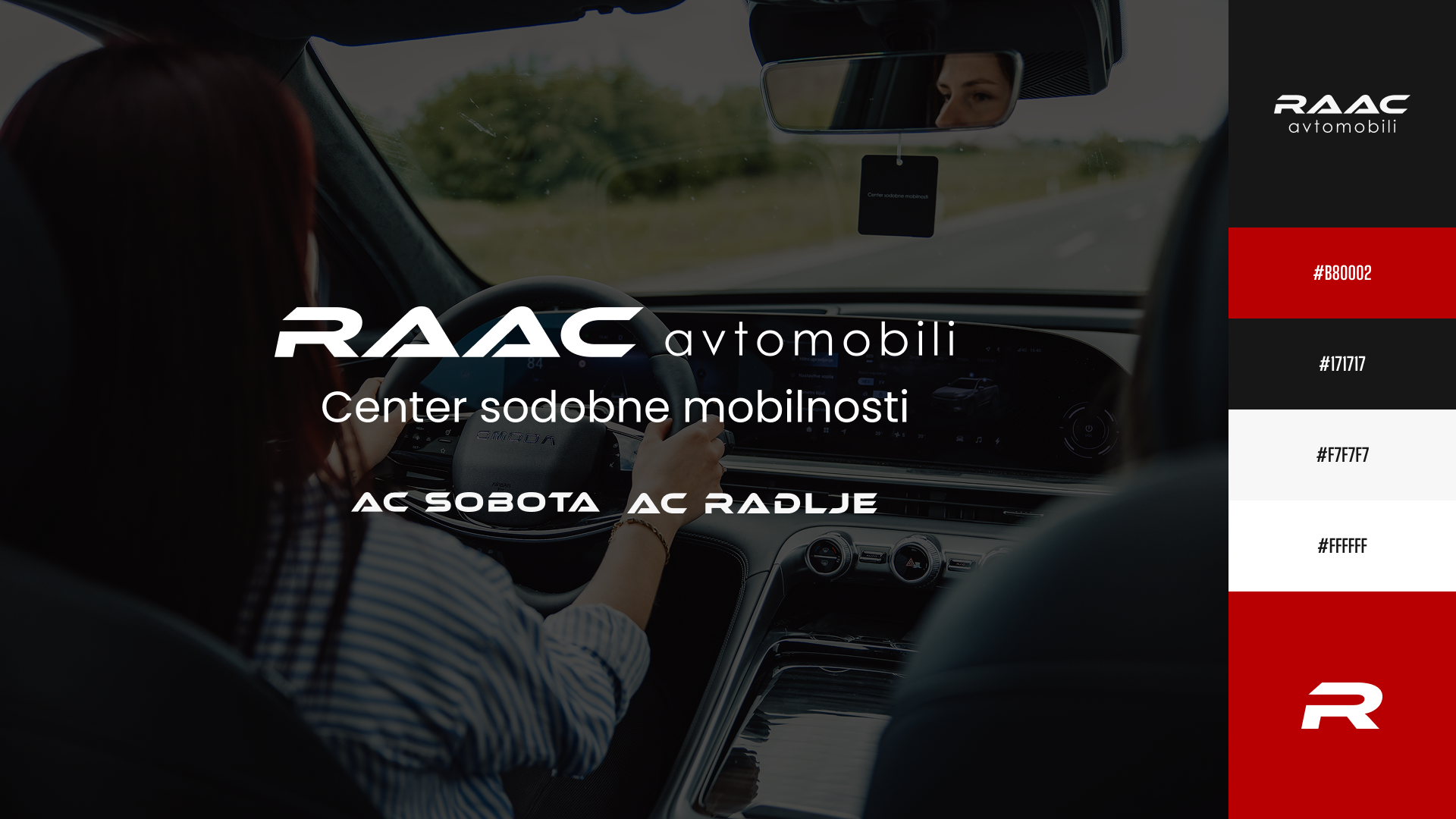 Rebranding za RAAC avtomobili: krovni logotip, slogan Center sodobne mobilnosti in barvni sistem znamke